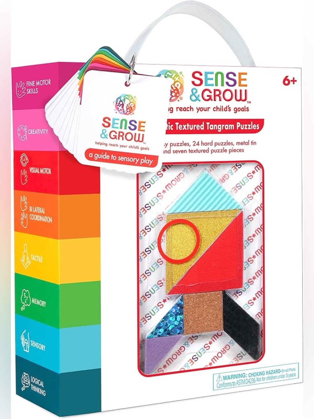 New in Box Magnetic Textured Tangram Puzzles - Multi Color